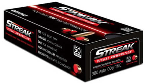 Ammo Inc Streak 380 ACP 100 Grain Total Metal Case Red 50 Rounds